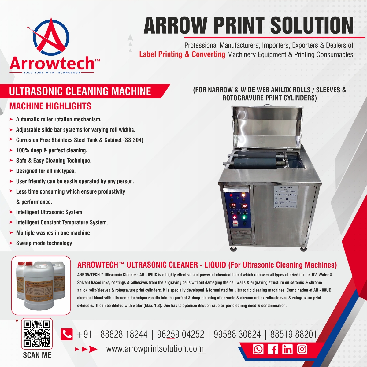Arrow Print Solutions - Ultrasonic Cleaning Machine
